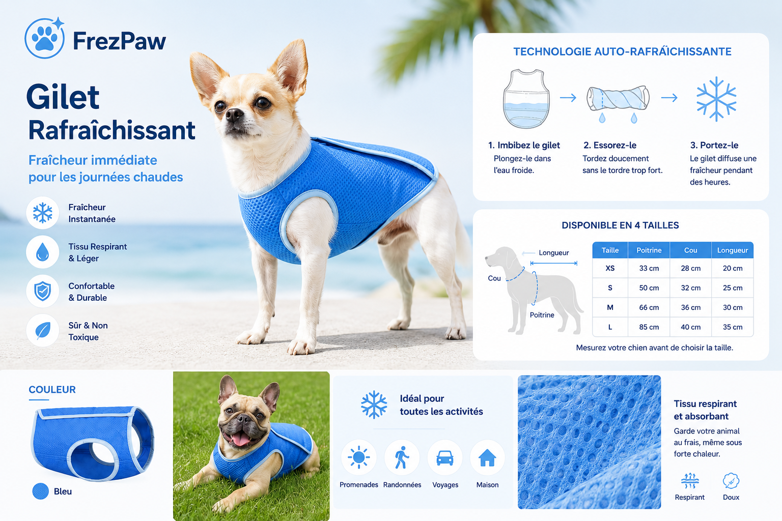 Gilet Rafraîchissant pour Chien & Chat