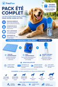 Pack Été Complet FrezPaw™ ☀️ Tapis + Gilet + Gourde OFFERTE
